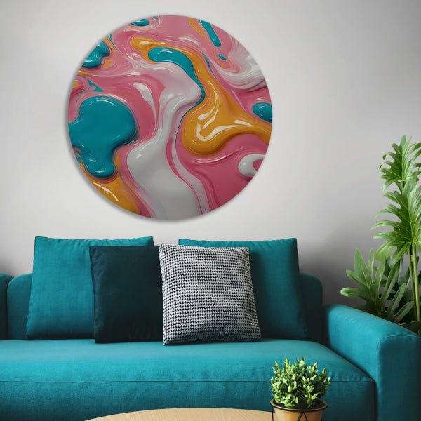 Abstracte Dans van Kleuren en Vormen forex muurcirkel