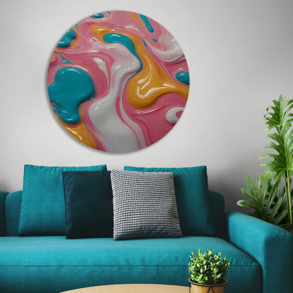 Abstracte Dans van Kleuren en Vormen forex muurcirkel