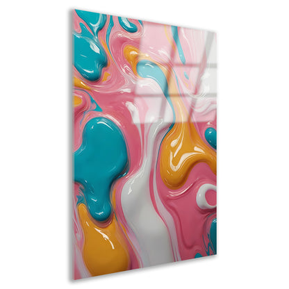 Abstracte Dans van Kleuren en Vormen acrylglas