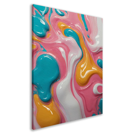 Abstracte Dans van Kleuren en Vormen canvas