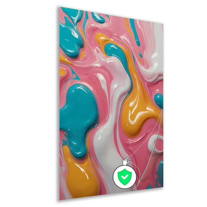 Abstracte Dans van Kleuren en Vormen poster