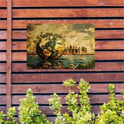 Surrealistische Aarde tuinposter