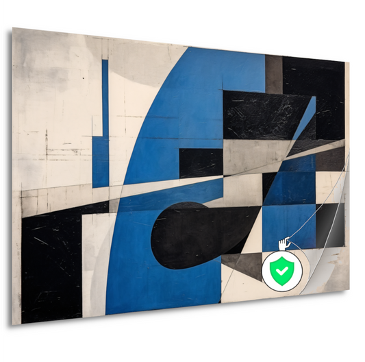 Minimalistisch schilderij met vierkanten poster