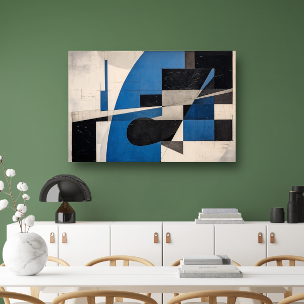 Minimalistisch schilderij met vierkanten poster