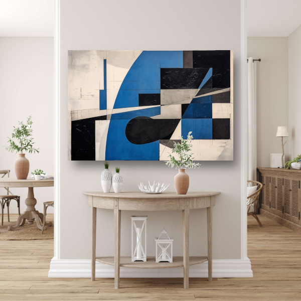 Minimalistisch schilderij met vierkanten poster