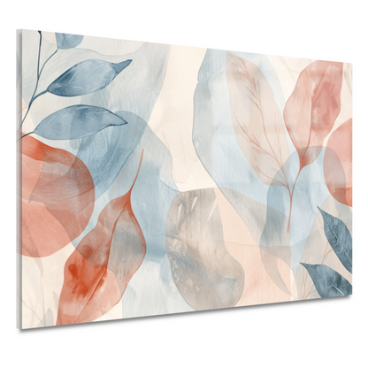 Zachte Abstracte Waterverf met Bladeren acrylglas
