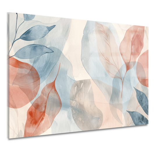 Zachte Abstracte Waterverf met Bladeren acrylglas