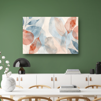 Zachte Abstracte Waterverf met Bladeren acrylglas