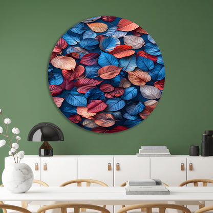 Kleurrijk bladerenregen op Abstract achtergrond forex muurcirkel