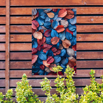 Kleurrijk bladerenregen op Abstract achtergrond tuinposter
