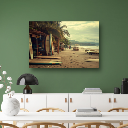 Surfshop rust aan het strand poster