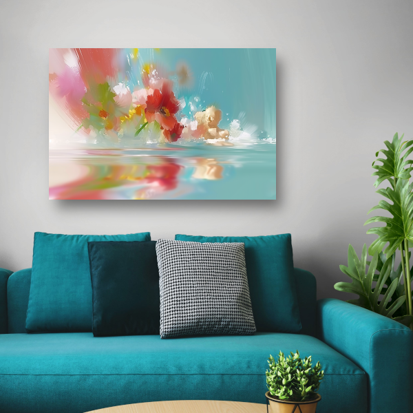 Olifanten in Feeststemming met Kleurrijke Ballonnen canvas