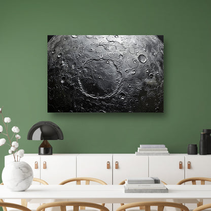 Close-up maanoppervlak canvas met baklijst