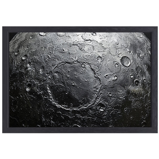Close-up maanoppervlak canvas met baklijst