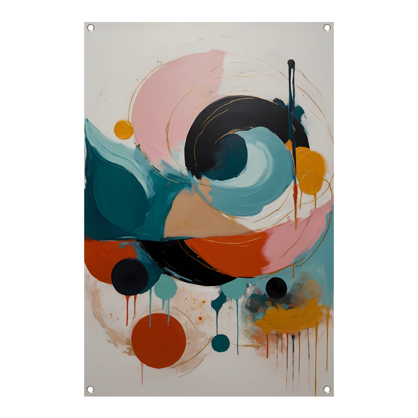 Abstracte Dans van Kleur en Vorm tuinposter