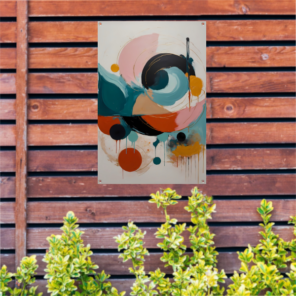 Abstracte Dans van Kleur en Vorm tuinposter