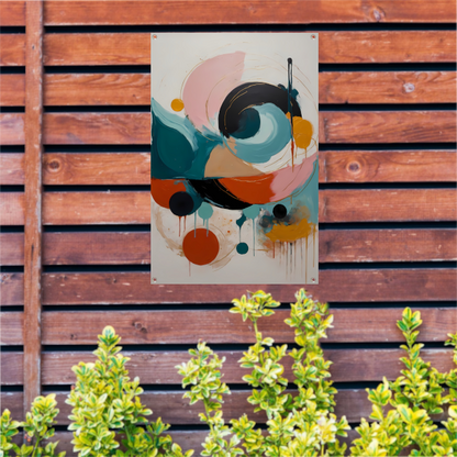 Abstracte Dans van Kleur en Vorm tuinposter