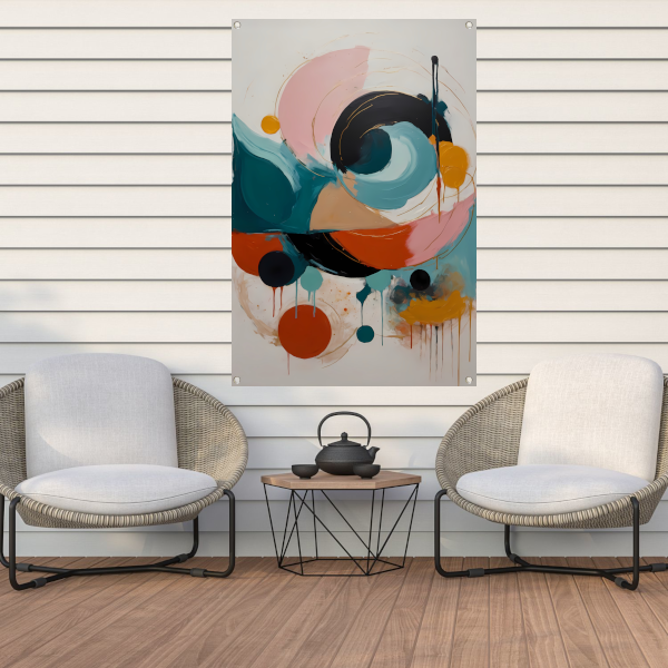 Abstracte Dans van Kleur en Vorm tuinposter