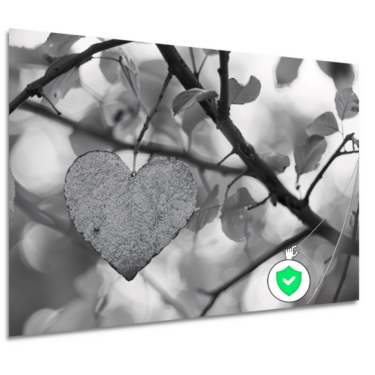 Hart van natuur in monochrome tinten poster