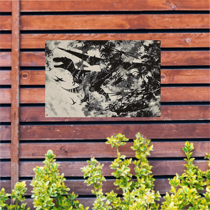 Minimalistische Lijnen Compositie tuinposter
