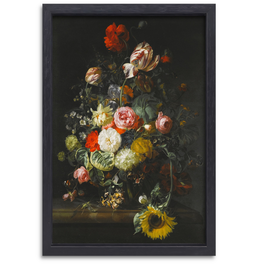 Bloemstilleven - Rachel Ruysch canvas met baklijst