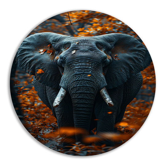 Olifant in Herfstlandschap forex muurcirkel