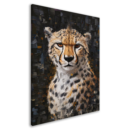 Abstracte Weergave van een Cheetah in Beweging canvas