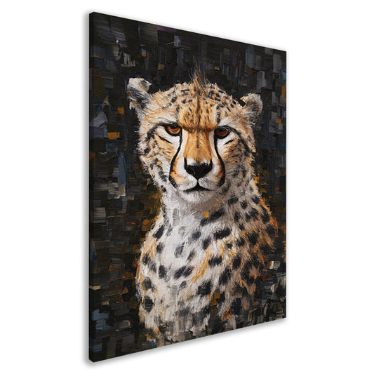 Abstracte Weergave van een Cheetah in Beweging canvas