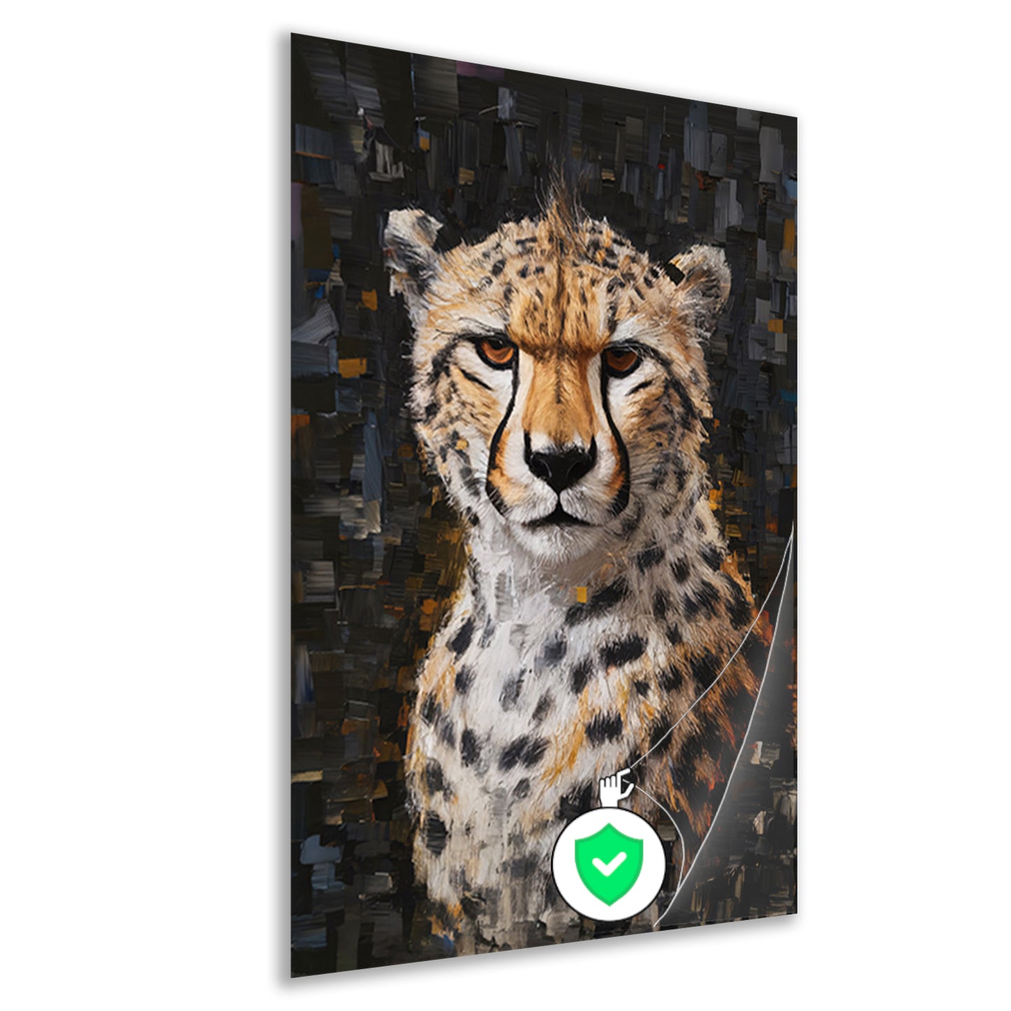 Abstracte Weergave van een Cheetah in Beweging poster