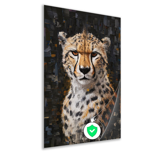 Abstracte Weergave van een Cheetah in Beweging poster