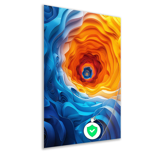 Abstract Kleurrijk Tunnel met Golven poster