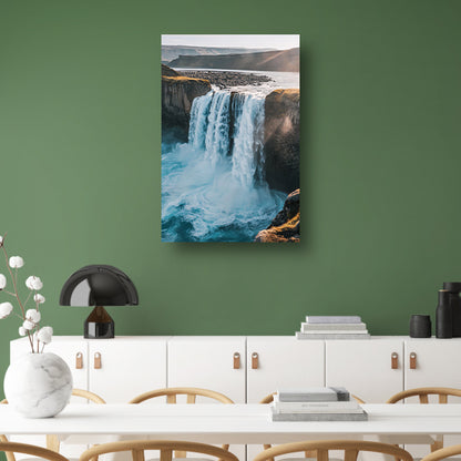 Majestueuze waterval in rotsachtig landschap acrylglas