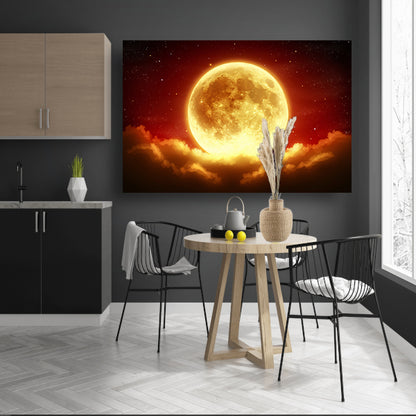 Digitale kunst van prachtige zonsondergangposter
