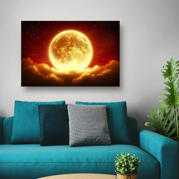 Digitale kunst van prachtige zonsondergangposter