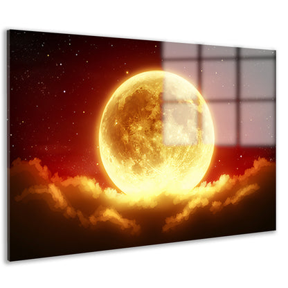 Digitale kunst van prachtige zonsondergang acrylglas