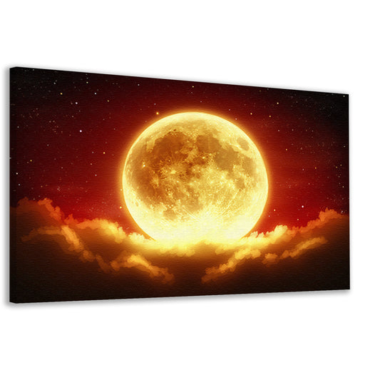 Digitale kunst van prachtige zonsondergang canvas