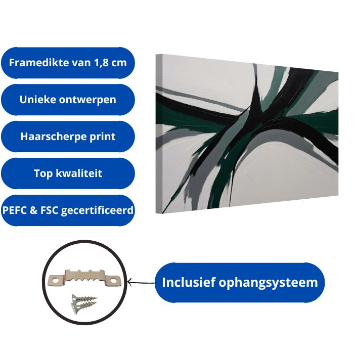 Abstracte Horizonten met Druppelend Effect canvas