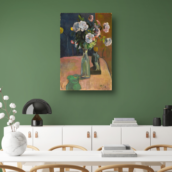 Rozen en beeldje - Paul Gauguin poster