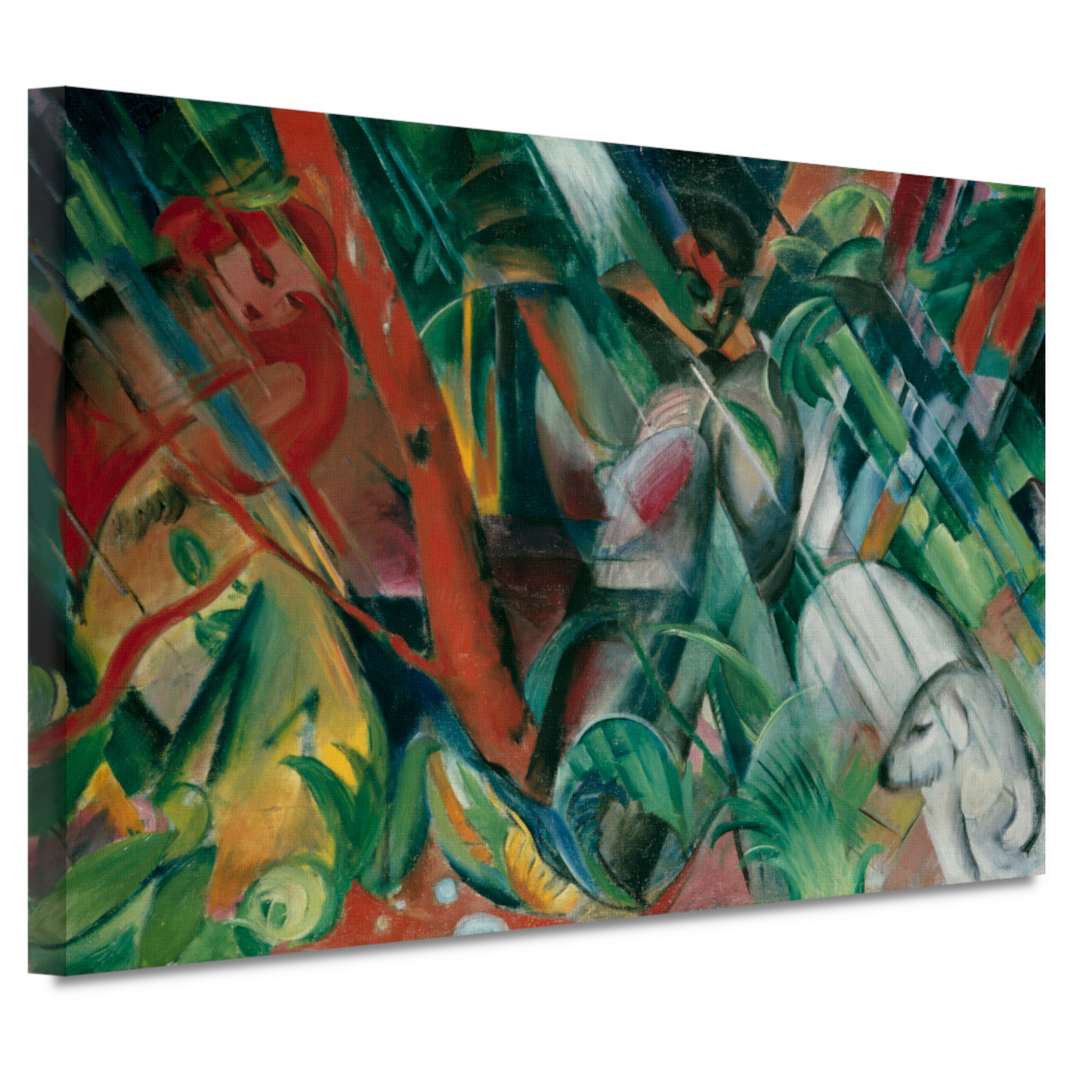 In de regen - Franz Marc canvas