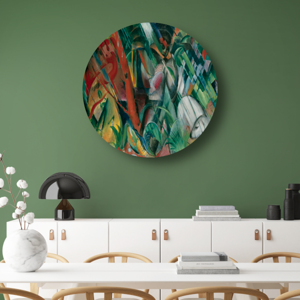 In de regen - Franz Marc forex muurcirkel
