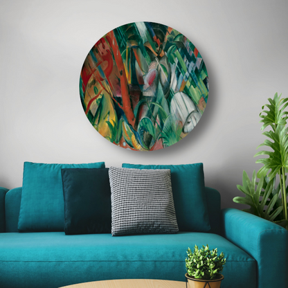 In de regen - Franz Marc forex muurcirkel