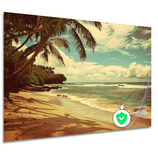 Tropisch Strand met Palmbomen poster