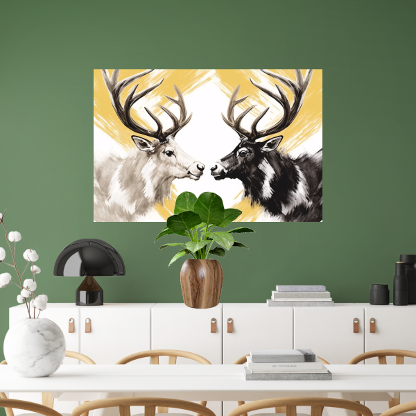 Samenhang Tussen Twee Herten poster