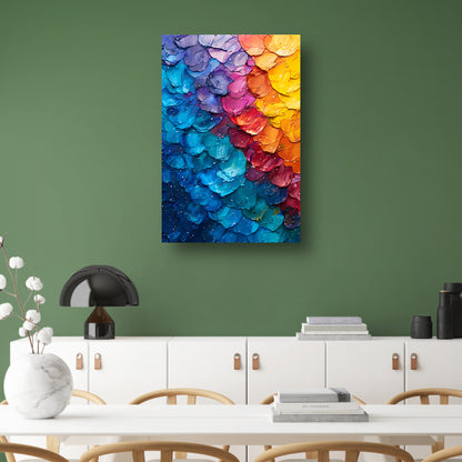 Abstract  met levendige kleuren canvas met baklijst