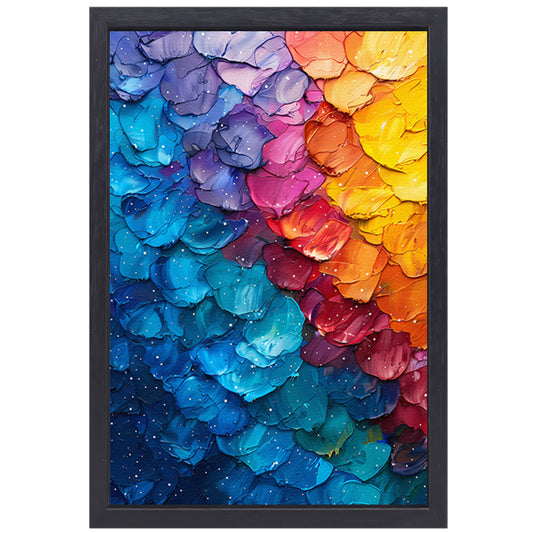 Abstract  met levendige kleuren canvas met baklijst