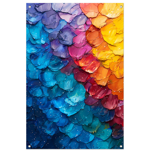 Abstract  met levendige kleuren tuinposter