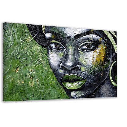 Schilderij van een moderne Afrikaanse vrouw canvas
