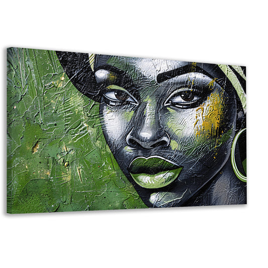 Schilderij van een moderne Afrikaanse vrouw canvas
