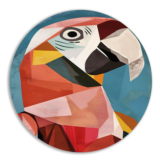 Abstract Papegaai in Kubisme Stijl forex muurcirkel