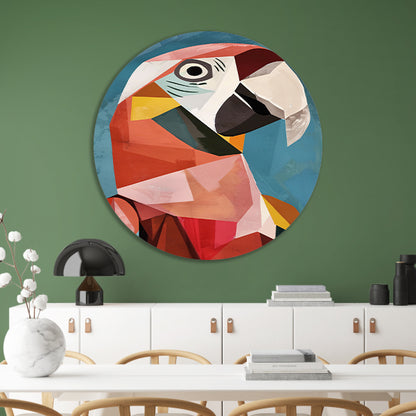 Abstract Papegaai in Kubisme Stijl forex muurcirkel